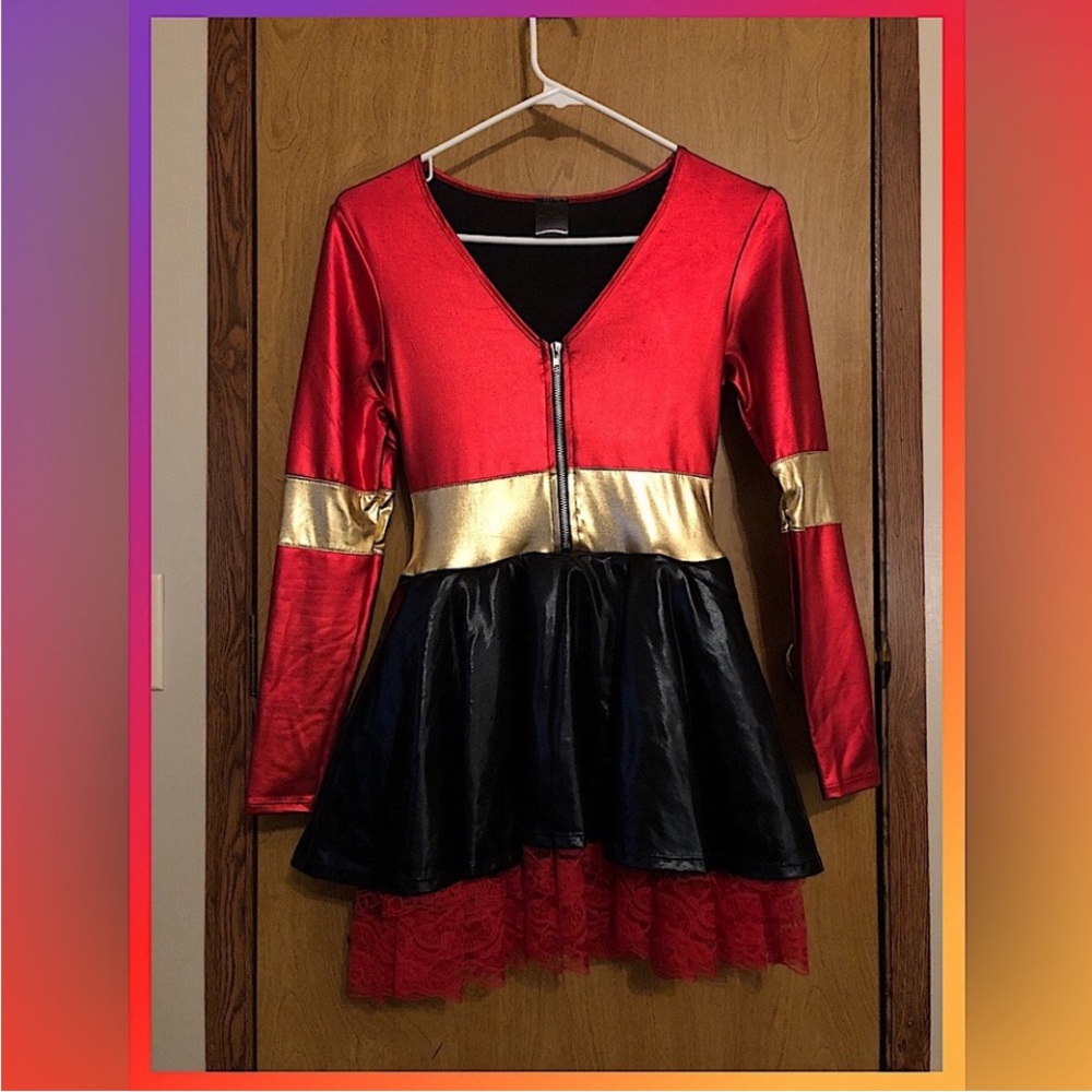Music Legs Red and Black Costume